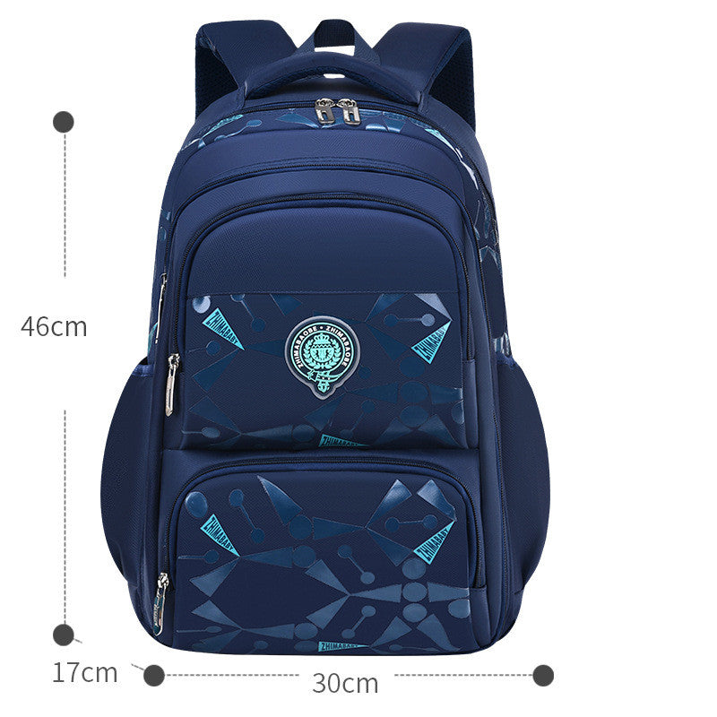 Korean leisure children's schoolbag for primary students by R&G Boutique, featuring colorful cartoon designs and adjustable straps.