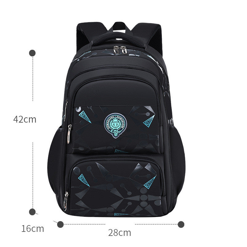 Colorful R&G Boutique schoolbag for primary students with playful Korean leisure design and adjustable straps.