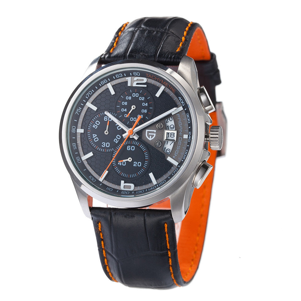 Multifunctional men's sports watch by R&G Boutique with digital display, black strap, and multiple fitness tracking features.