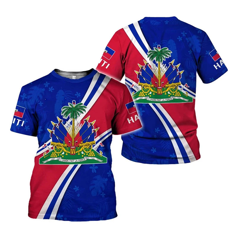 Haiti Flag Day Short Sleeve T-shirt For Men Women