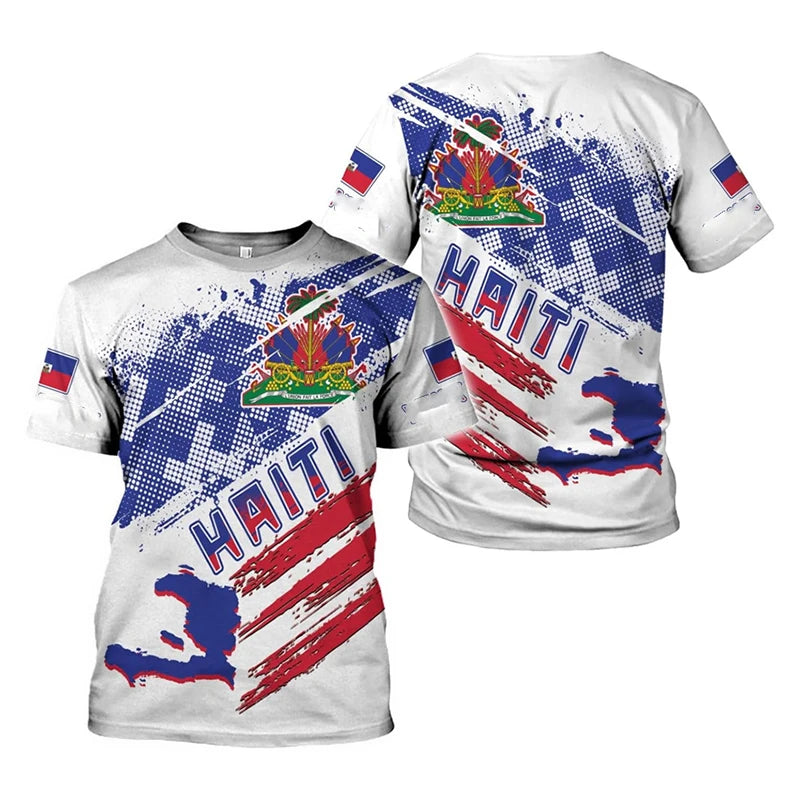 Haiti Flag Day Short Sleeve T-shirt For Men Women