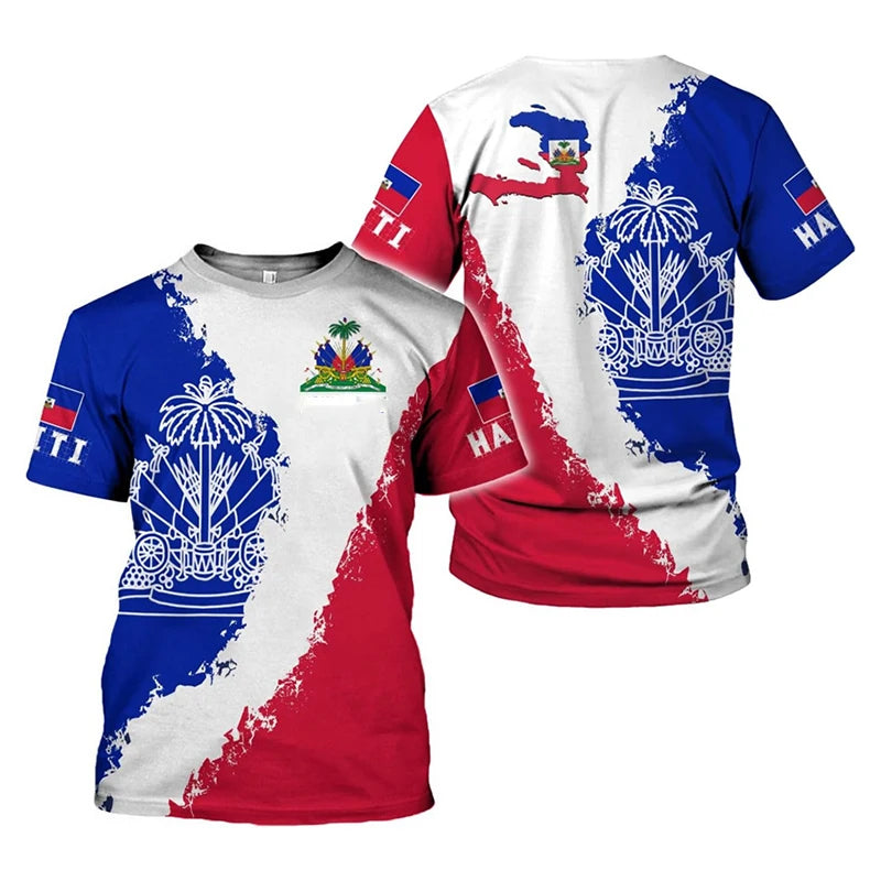 Haiti Flag Day Short Sleeve T-shirt For Men Women