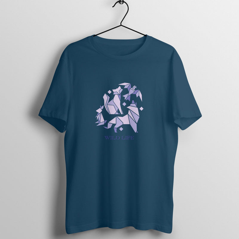 Animal print short-sleeved shirt from R&G Boutique featuring bold animal pattern and casual style.