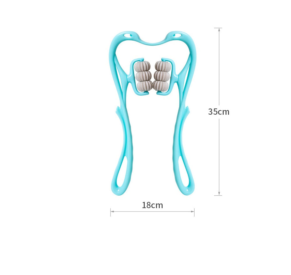 Multifunctional Manual Six-wheel Neck Massager pain Relief Roller