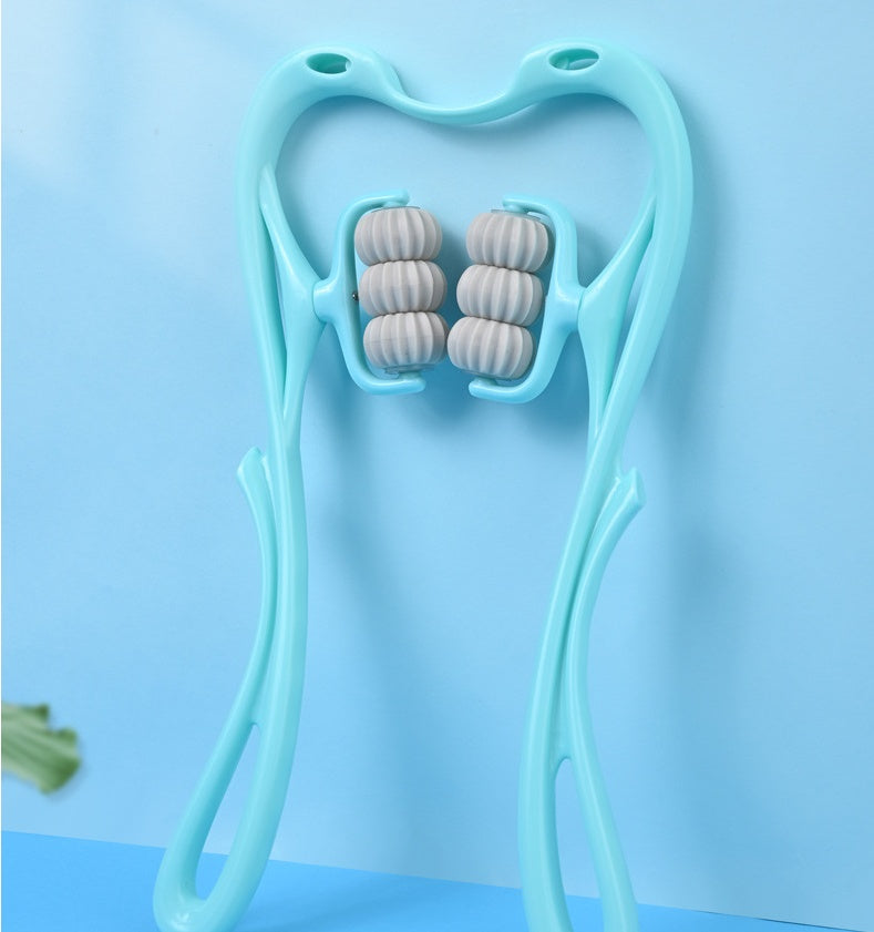 Multifunctional Manual Six-wheel Neck Massager pain Relief Roller