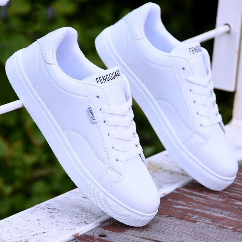 Men's casual summer shoes by R&G Boutique featuring breathable Korean-style slip-on shoes with a simple, aerating sole design.